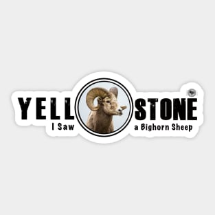 I saw a Bighorn Sheep, Yellowstone National Park Sticker